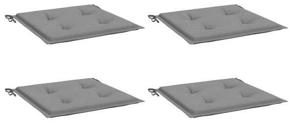Podušky na zahradní židli 4 ks šedé 50 x 50 x 3 cm látka oxford 314040
