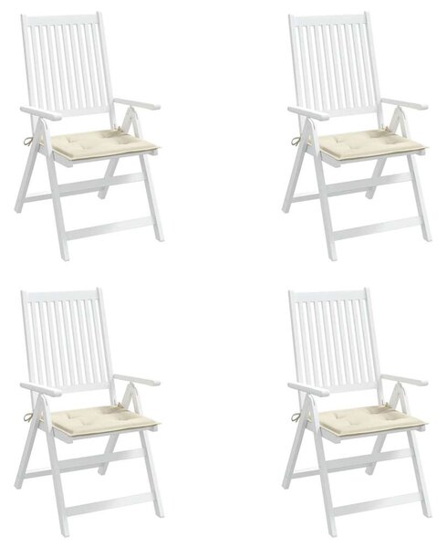 Podušky na zahradní židli 4 ks krémové 50x50x3 cm látka oxford 314042