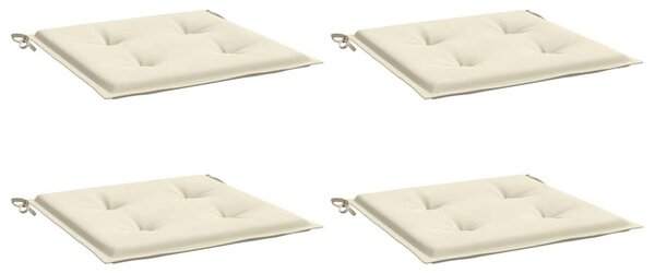 Podušky na zahradní židli 4 ks krémové 50x50x3 cm látka oxford 314042