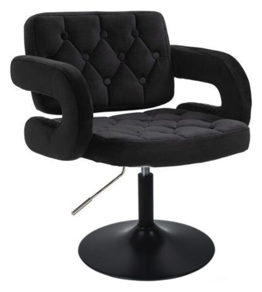 LuxuryForm DESIGN Židle ADRIA VELUR na černém talíři - černá