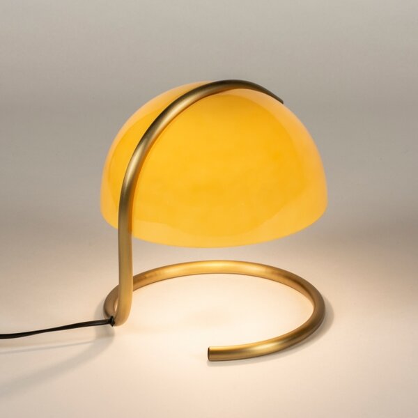 Stolní skleněná lampa Art Deco Yellow and Gold (LMD)