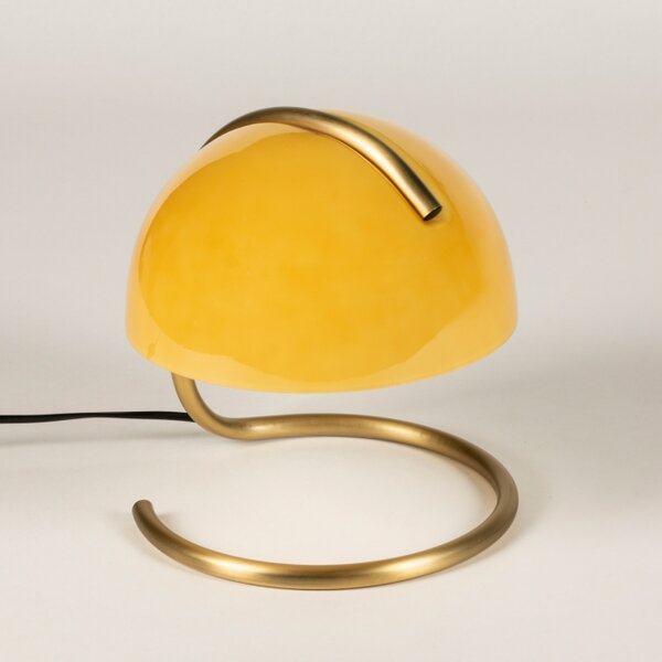 Stolní skleněná lampa Art Deco Yellow and Gold (LMD)