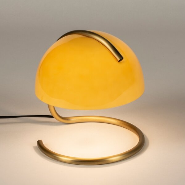 Stolní skleněná lampa Art Deco Yellow and Gold (LMD)