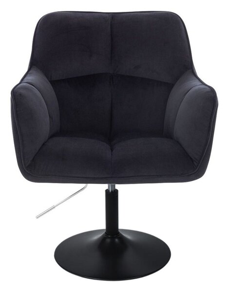 LuxuryForm DESIGN Křeslo AMALFI VELUR na černém talíři - černé