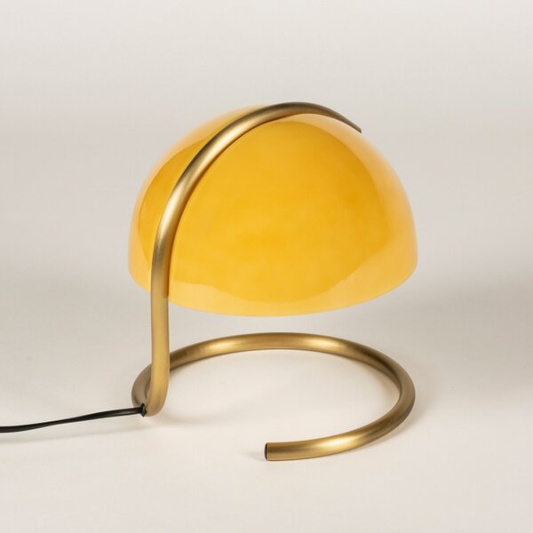 Stolní skleněná lampa Art Deco Yellow and Gold (LMD)