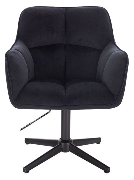 LuxuryForm DESIGN Křeslo AMALFI VELUR na černém kříži - černé