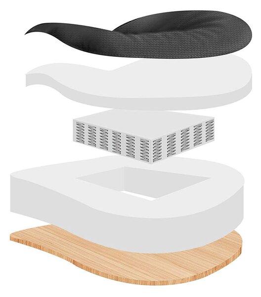 SONGMICS Kancelářská židle Karhone černá