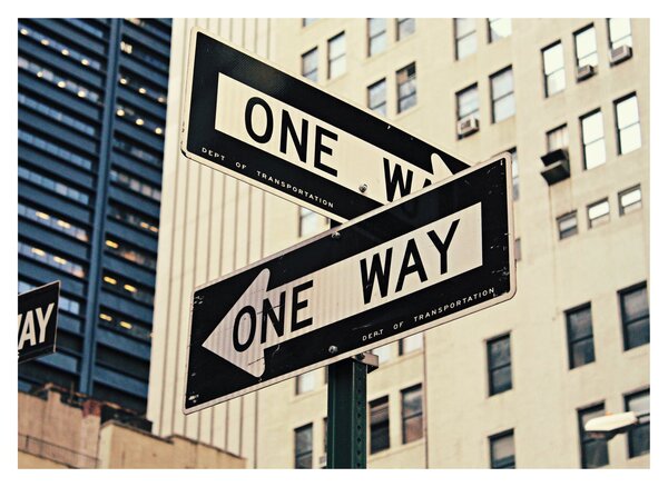 Skleněný obraz - New York ONE WAY (70x50 cm)