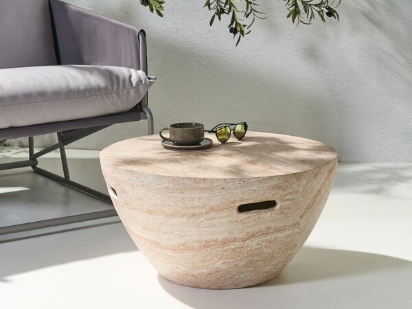 Konferenční stolek VICARELLO 68 cm 68 cm Travertinový efekt