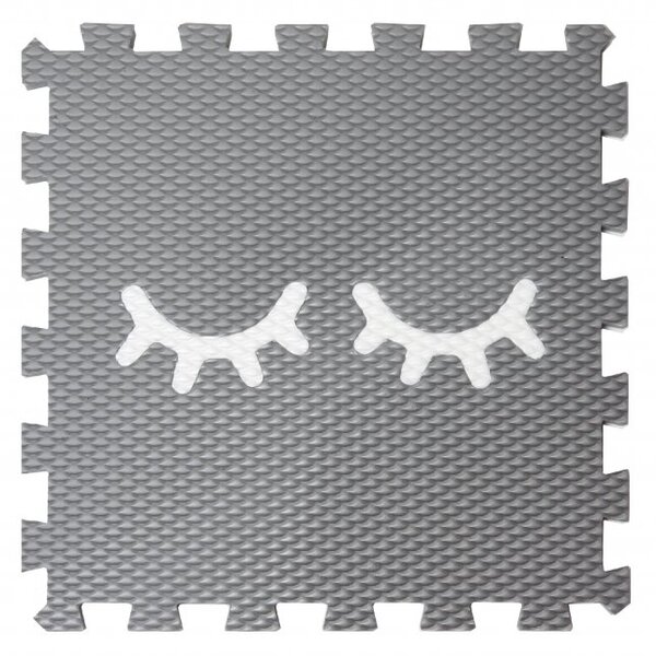 Vylen Pěnové podlahové puzzle Minideckfloor SPINKEJ Šedý s bílým spinkej 340 x 340 mm