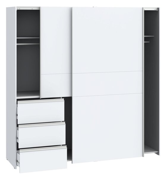 SKŘÍŇ S POSOUVACÍMI DVEŘMI, bílá, 170/200/61 cm Carryhome - Šatní skříně, Online Only