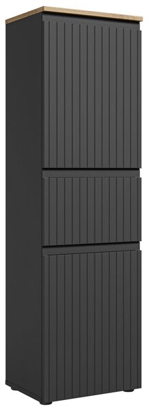 MIDI SKŘÍŇKA, černá, barvy dubu, 40/136/31 cm MID.YOU - Koupelnové série, Online Only