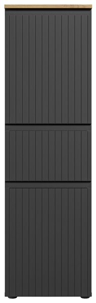 MIDI SKŘÍŇKA, černá, barvy dubu, 40/136/31 cm MID.YOU - Koupelnové série, Online Only