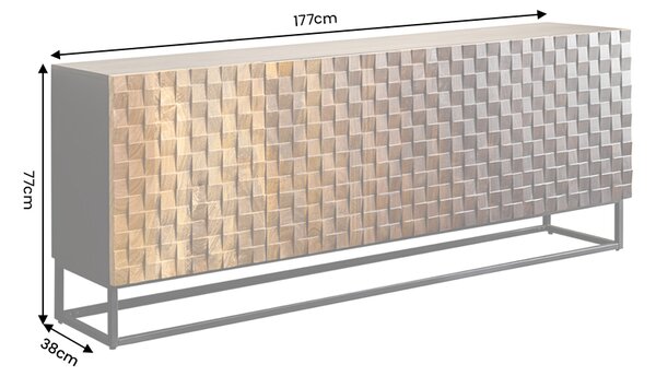 Komoda SHADES 3D 180 CM vícebarevná masiv mango Nábytek | Úložné prostory | Komody | Nízké