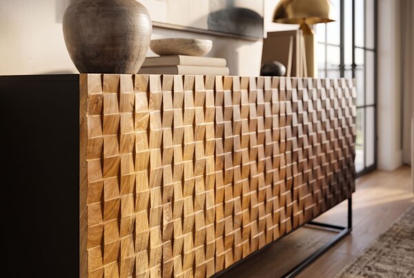 Komoda SHADES 3D 180 CM vícebarevná masiv mango Nábytek | Úložné prostory | Komody | Nízké