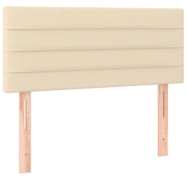 Box spring postel s matrací krémová 120x190 cm textil 3269784