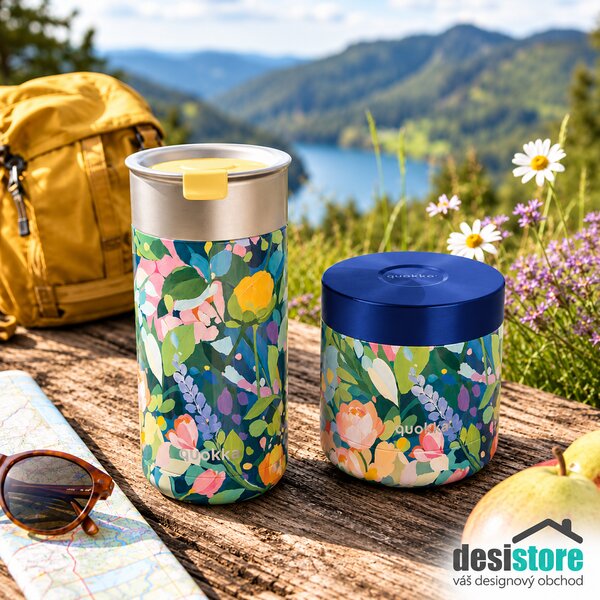 Termonádoba na jídlo Whim, 600ml, Quokka, floral party