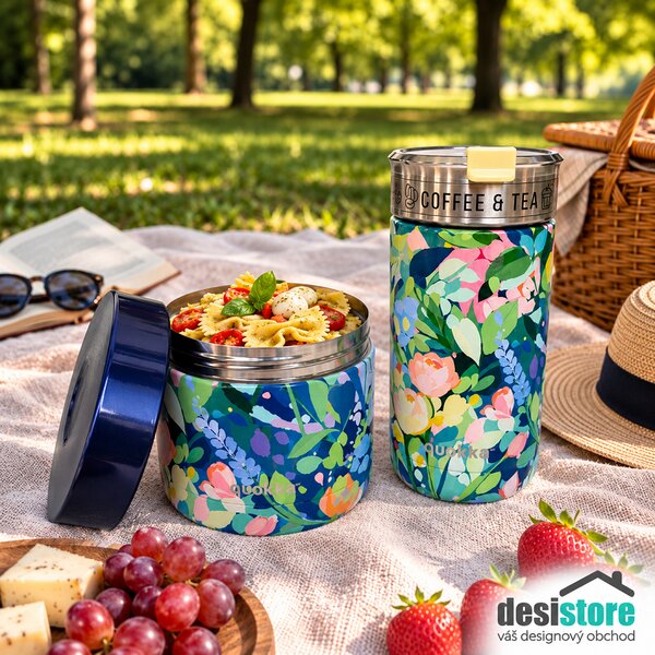 Termonádoba na jídlo Whim, 600ml, Quokka, floral party