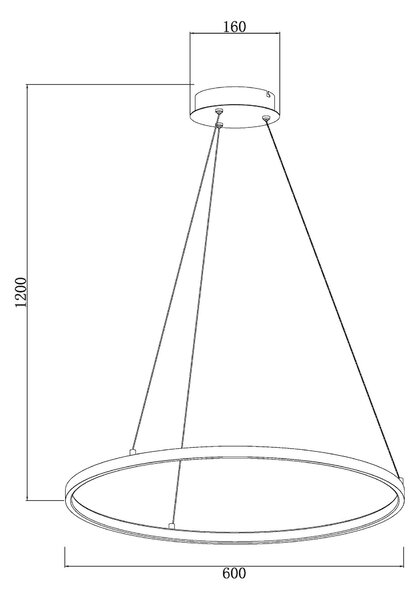ZÁVĚSNÉ LED SVÍTIDLO, 60/120 cm Novel - Online Only svítidla, Online Only