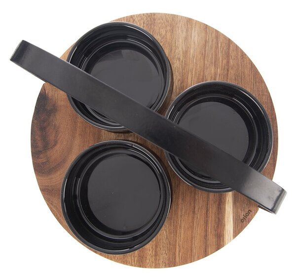 Servírovací misky s tácem BLACK set