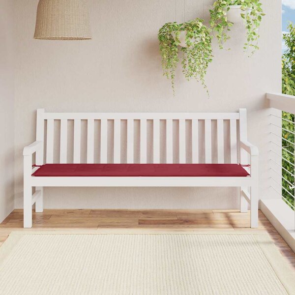 Poduška na zahradní lavici vínová 180x50x3 cm oxfordská látka 314092