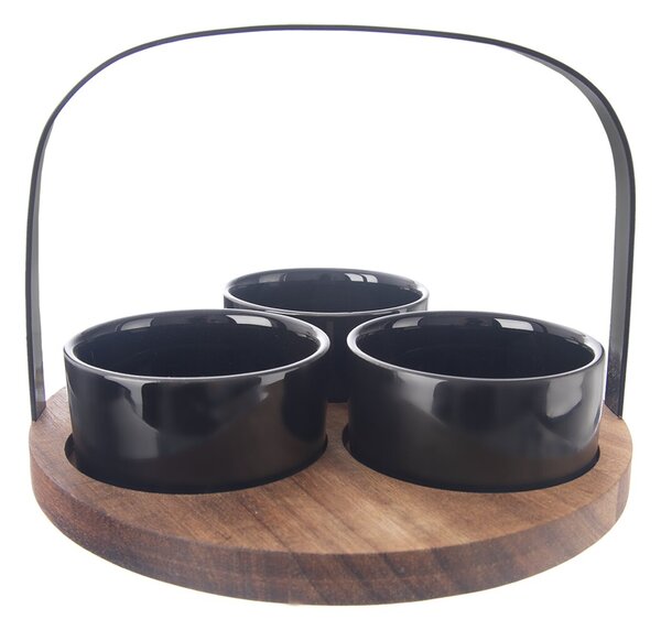 Servírovací misky s tácem BLACK set
