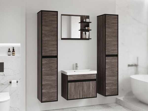 Koupelnový nábytek Garmuzo XL, Barva: bodega / bodega + černý grafit, Sifon k umyvadlu: ne, Baterie: ne Mirjan24 5903211327810