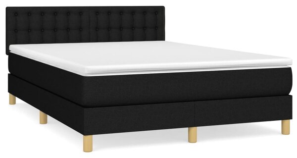 Box spring postel s matrací černá 140 x 190 cm textil 3140931