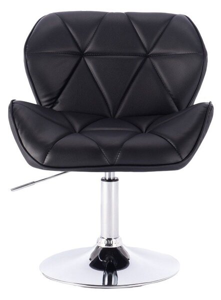 LuxuryForm DESIGN Židle MILANO na stříbrném talíři - černá