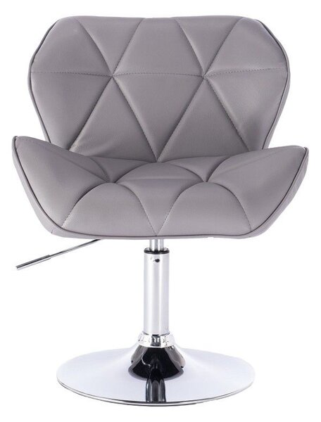 LuxuryForm DESIGN Židle MILANO na stříbrném talíři - šedá