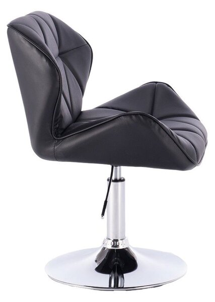 LuxuryForm DESIGN Židle MILANO na stříbrném talíři - černá