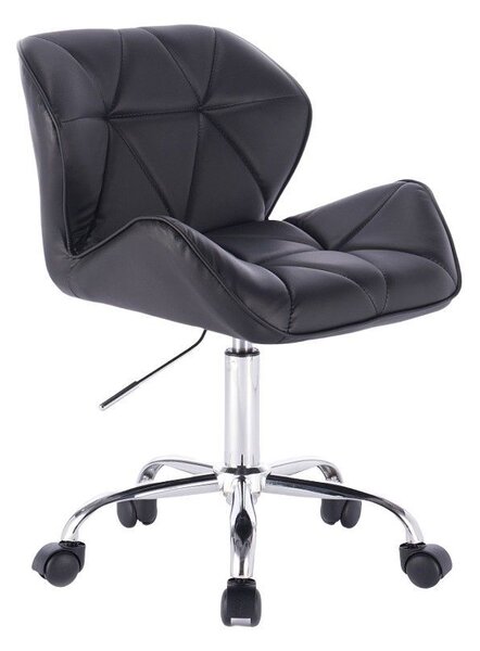 LuxuryForm Židle MILANO na podstavě s kolečky - černá