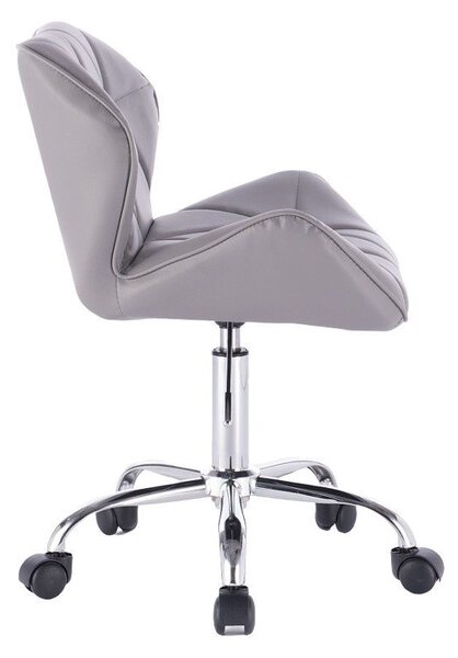 LuxuryForm DESIGN Židle MILANO na stříbrné podstavě s kolečky - šedá