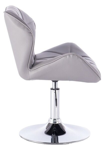 LuxuryForm DESIGN Židle MILANO na stříbrném talíři - šedá