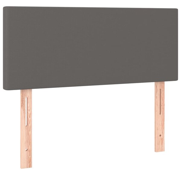 Box spring postel s matrací šedá 120x200 cm umělá kůže 3140997