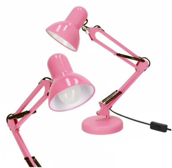 Stolní lampa AURIQ 1xE27/60W/230V růžová