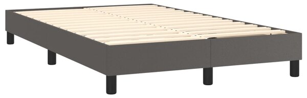 Box spring postel s matrací šedá 120x200 cm umělá kůže 3140997