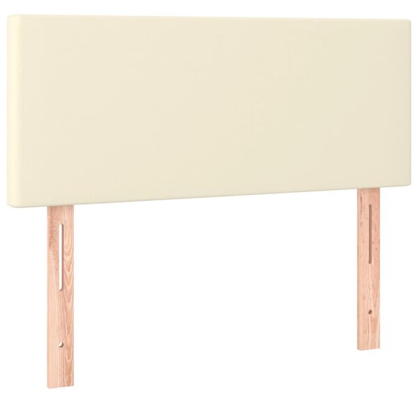 Box spring postel s matrací krémová 120x200 cm umělá kůže 3140995