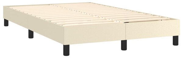 Box spring postel s matrací krémová 120x200 cm umělá kůže 3140995