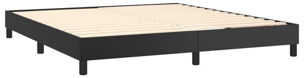 Box spring postel s matrací černá 160x200 cm umělá kůže 3141131