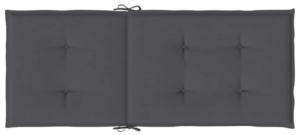 Podušky na židli vysoké opěradlo 6 ks antracitové 120x50x3 cm 314104