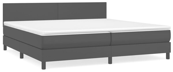Box spring postel s matrací černá 200x200 cm umělá kůže 3141023