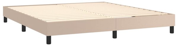 Box spring postel s matrací cappuccino 180 x 200 cm umělá kůže 3141022