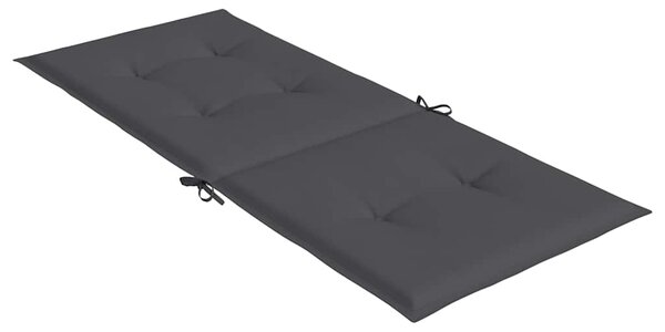 Podušky na židli vysoké opěradlo 6 ks antracitové 120x50x3 cm 314104