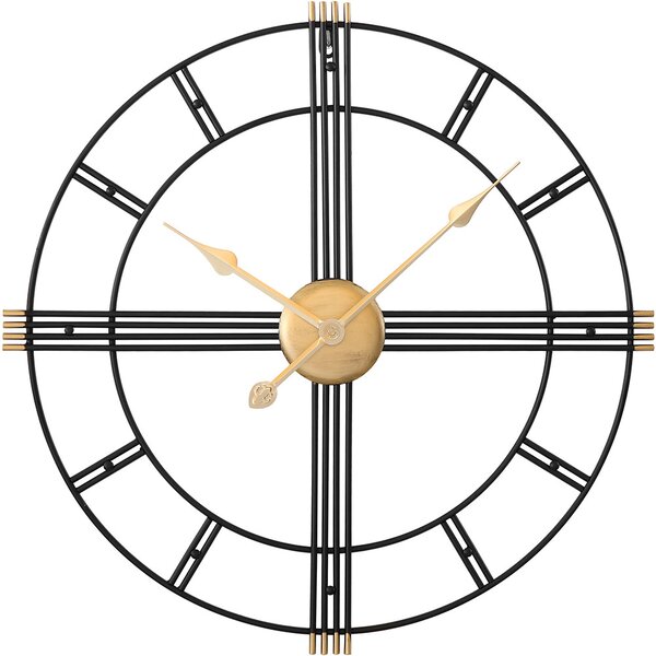 MPM Suisse Designové nástěnné kovové hodiny o průměru 60 cm E04.4480.90