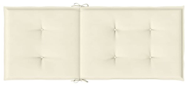 Podušky na židli vysoké opěradlo 6 ks krémové 120x50x3cm textil 314106