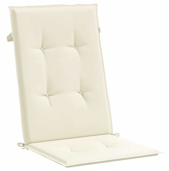 Podušky na židli vysoké opěradlo 6 ks krémové 120x50x3cm textil 314106