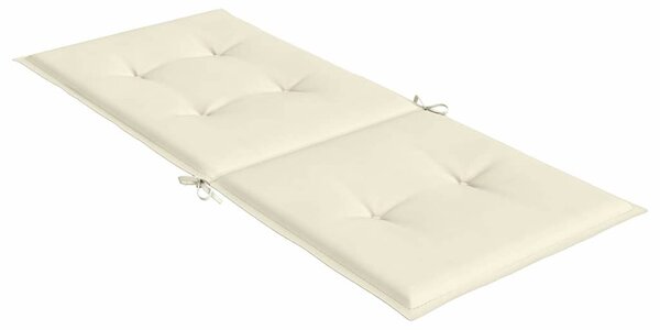 Podušky na židli vysoké opěradlo 6 ks krémové 120x50x3cm textil 314106