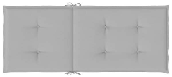 Podušky na židli vysoké opěradlo 6 ks šedé 120x50x3 cm textil 314105