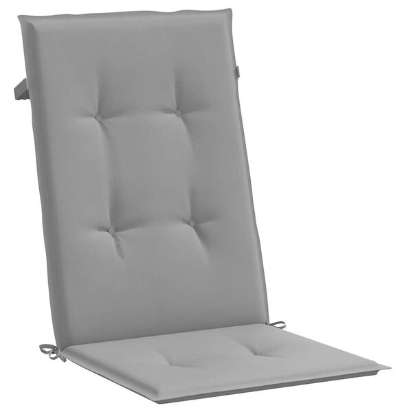 Podušky na židli vysoké opěradlo 6 ks šedé 120x50x3 cm textil 314105